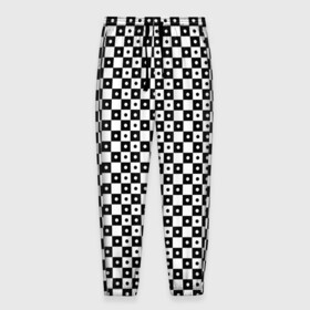 Мужские брюки 3D с принтом ШАХМАТНАЯ КЛЕТКА В ГОРОШЕК в Тюмени, 100% полиэстер | манжеты по низу, эластичный пояс регулируется шнурком, по бокам два кармана без застежек, внутренняя часть кармана из мелкой сетки | abstraction | geometry | hexagon | neon | paints | stripes | texture | triangle | абстракция | брызги | геометрия | горошек | клетки | краски | круги | кубы | неон | соты | текстура | шахматная доска
