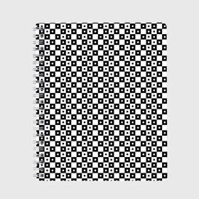 Тетрадь с принтом ШАХМАТНАЯ КЛЕТКА В ГОРОШЕК в Тюмени, 100% бумага | 48 листов, плотность листов — 60 г/м2, плотность картонной обложки — 250 г/м2. Листы скреплены сбоку удобной пружинной спиралью. Уголки страниц и обложки скругленные. Цвет линий — светло-серый
 | abstraction | geometry | hexagon | neon | paints | stripes | texture | triangle | абстракция | брызги | геометрия | горошек | клетки | краски | круги | кубы | неон | соты | текстура | шахматная доска