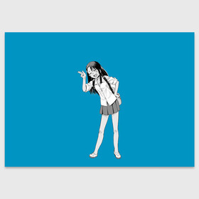 Поздравительная открытка с принтом Nagatoro Posing в Тюмени, 100% бумага | плотность бумаги 280 г/м2, матовая, на обратной стороне линовка и место для марки
 | Тематика изображения на принте: anime | chan | dont | gamo | hayase | manga | me | miss | mock | nagatoro | naoto | no | president | sakura | senpai | toy | with | yoshi | аниме | гамо | ёши | издевайся | йоши | манга | нагаторо | наото | не | президент | сакура | семпай |