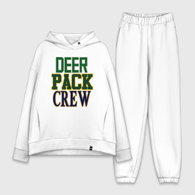 Женский костюм хлопок Oversize с принтом Deer Pack Crew в Тюмени,  |  | antetokounmpo | basketball | bucks | giannis | milwaukee | mvp | nba | sport | streetball | адетокумбо | бакс | баскетбол | игра | милуоки | мяч | нба | олень | спорт | стритбол | тренер | чемпион | янис