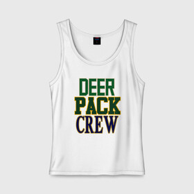 Женская майка хлопок с принтом Deer Pack Crew в Тюмени, 95% хлопок, 5% эластан |  | antetokounmpo | basketball | bucks | giannis | milwaukee | mvp | nba | sport | streetball | адетокумбо | бакс | баскетбол | игра | милуоки | мяч | нба | олень | спорт | стритбол | тренер | чемпион | янис