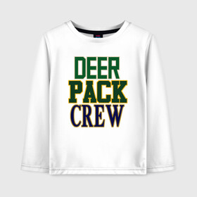 Детский лонгслив хлопок с принтом Deer Pack Crew в Тюмени, 100% хлопок | круглый вырез горловины, полуприлегающий силуэт, длина до линии бедер | antetokounmpo | basketball | bucks | giannis | milwaukee | mvp | nba | sport | streetball | адетокумбо | бакс | баскетбол | игра | милуоки | мяч | нба | олень | спорт | стритбол | тренер | чемпион | янис