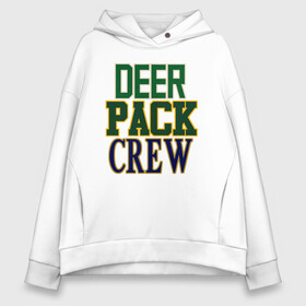 Женское худи Oversize хлопок с принтом Deer Pack Crew в Тюмени, френч-терри — 70% хлопок, 30% полиэстер. Мягкий теплый начес внутри —100% хлопок | боковые карманы, эластичные манжеты и нижняя кромка, капюшон на магнитной кнопке | antetokounmpo | basketball | bucks | giannis | milwaukee | mvp | nba | sport | streetball | адетокумбо | бакс | баскетбол | игра | милуоки | мяч | нба | олень | спорт | стритбол | тренер | чемпион | янис