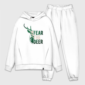 Мужской костюм хлопок OVERSIZE с принтом Fear The Deer в Тюмени,  |  | antetokounmpo | basketball | bucks | giannis | milwaukee | mvp | nba | sport | streetball | адетокумбо | бакс | баскетбол | игра | милуоки | мяч | нба | олень | спорт | стритбол | тренер | чемпион | янис