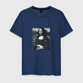 Мужская футболка хлопок с принтом Дали Мона Лиза в Тюмени, 100% хлопок | прямой крой, круглый вырез горловины, длина до линии бедер, слегка спущенное плечо. | да винчи | дали | джаконда | искусство | картина | мона лиза | потртрет | художник