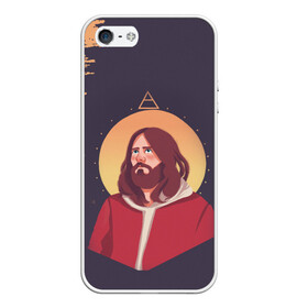 Чехол для iPhone 5/5S матовый с принтом Jared Leto | 30 SECONDS TO MARS (Z) в Тюмени, Силикон | Область печати: задняя сторона чехла, без боковых панелей | 30 seconds to mars | 30 секунд | 30 секунд до марса | jared joseph leto | jared leto | rock | джаред лето | музыка | песни | рок