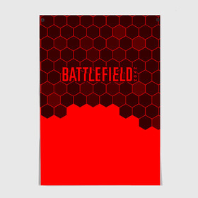 Постер с принтом Battlefield 2042 - Hexagon в Тюмени, 100% бумага
 | бумага, плотность 150 мг. Матовая, но за счет высокого коэффициента гладкости имеет небольшой блеск и дает на свету блики, но в отличии от глянцевой бумаги не покрыта лаком | 2042 | battle | battlefield | fps | game | games | logo | portal | royale | shooter | батлфилд | битва | игра | игры | королевская | лого | портал | соты | шутер