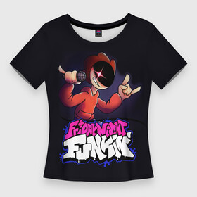 Женская футболка 3D Slim с принтом Friday Night Funkin  Пико в Тюмени,  |  | fnf | friday night funkin | pico | игра | пико | фридей найт фанкин