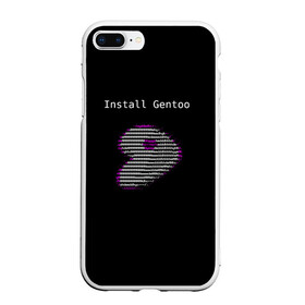 Чехол для iPhone 7Plus/8 Plus матовый с принтом Install Gentoo в Тюмени, Силикон | Область печати: задняя сторона чехла, без боковых панелей | Тематика изображения на принте: distro | gentoo | linux | programmer | генту | дистибутив | линух | программистам