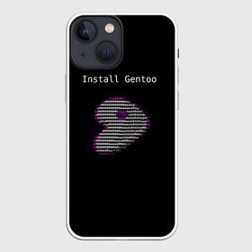 Чехол для iPhone 13 mini с принтом Install Gentoo в Тюмени,  |  | Тематика изображения на принте: distro | gentoo | linux | programmer | генту | дистибутив | линух | программистам