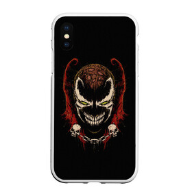 Чехол для iPhone XS Max матовый с принтом Spawn профиль в Тюмени, Силикон | Область печати: задняя сторона чехла, без боковых панелей | al simmons | antihero | chain | comics | evil | hell | skull | smile | spawn | ад | антигерой | зло | комиксы | отродье | спаун | улыбка | цепь | череп | эл симмонс