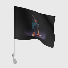 Флаг для автомобиля с принтом Friday Night Funkin Витти в Тюмени, 100% полиэстер | Размер: 30*21 см | fnf | friday night funkin | whitty | витти | игра | персонажи | фридей найт фанкин