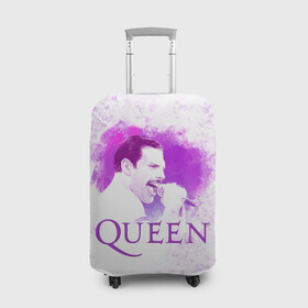 Чехол для чемодана 3D с принтом Freddie Mercury | Queen (Z) в Тюмени, 86% полиэфир, 14% спандекс | двустороннее нанесение принта, прорези для ручек и колес | freddie mercury | music | queen | брайан мэй | глэм рок | джон дикон | квин | королева | музыка | поп рок | роджер тейлор | фредди меркьюри | хард рок
