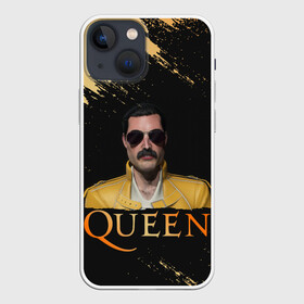 Чехол для iPhone 13 mini с принтом Фредди Меркьюри | Freddie Mercury (Z) в Тюмени,  |  | freddie mercury | music | queen | брайан мэй | глэм рок | джон дикон | квин | королева | музыка | поп рок | роджер тейлор | фредди меркьюри | хард рок