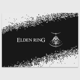Поздравительная открытка с принтом Elden Ring - Spray в Тюмени, 100% бумага | плотность бумаги 280 г/м2, матовая, на обратной стороне линовка и место для марки
 | Тематика изображения на принте: action | elden | game | games | playstation | ring | rpg | игра | игры | краска | плейстейшн | ринг | рпг | спрей | экшн | элден