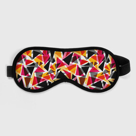 Маска для сна 3D с принтом Разноцветные треугольники в Тюмени, внешний слой — 100% полиэфир, внутренний слой — 100% хлопок, между ними — поролон |  | Тематика изображения на принте: абстрактный | геометрические фигуры | геометрический узор | желтый | красный | полигональный | разноцветный | треугольники | черный