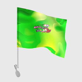 Флаг для автомобиля с принтом Лизун на скейте в Тюмени, 100% полиэстер | Размер: 30*21 см | skate | лизун | призрак | скейт | скейтборд | скейтинг | сопля
