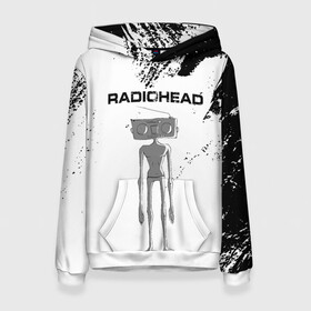 Женская толстовка 3D с принтом Radiohead | Радиохед (Z) в Тюмени, 100% полиэстер  | двухслойный капюшон со шнурком для регулировки, мягкие манжеты на рукавах и по низу толстовки, спереди карман-кенгуру с мягким внутренним слоем. | radiohead | thomas edward yorke | альтернативный рок | арт рок | джонни гринвуд | инди рок | колин гринвуд | том йорк | фил селуэй | эд о’брайен | экспериментальный рок | электронная музыка