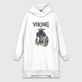 Платье-худи хлопок с принтом Викинг | Viking | Воин (Z) в Тюмени,  |  | scandinavian | skull | valhala | valhalla | viking | vikings | warriros | вальхала | викинг | воин | скандинавия | скандинавская мифология | череп