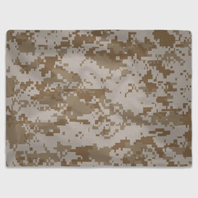 Плед 3D с принтом Камуфляжный пиксель в Тюмени, 100% полиэстер | закругленные углы, все края обработаны. Ткань не мнется и не растягивается | иллюстрация | камуфляж | пикселька | пустынный | форма