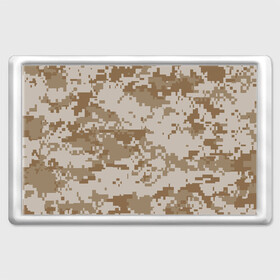 Магнит 45*70 с принтом Камуфляжный пиксель в Тюмени, Пластик | Размер: 78*52 мм; Размер печати: 70*45 | иллюстрация | камуфляж | пикселька | пустынный | форма