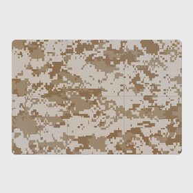 Магнитный плакат 3Х2 с принтом Камуфляжный пиксель в Тюмени, Полимерный материал с магнитным слоем | 6 деталей размером 9*9 см | Тематика изображения на принте: иллюстрация | камуфляж | пикселька | пустынный | форма