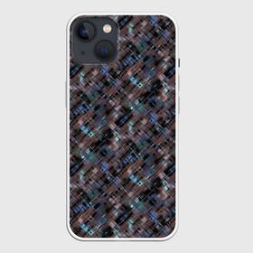 Чехол для iPhone 13 с принтом Коричневый абстрактный узор в Тюмени,  |  | абстрактный | камуфляжный | милитари | мужской | пестрый | темно коричневый | штрихи