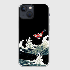 Чехол для iPhone 13 mini с принтом Карп Кои Волна Япония Рыба в Тюмени,  |  | fish | japan | koi | ocean | sea | style | waves | аниме | вода | волны | животные | иероглифы | карпы | кои | культура | море | надпись | океан | рыбы | стиль | япония