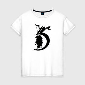 Женская футболка хлопок с принтом Осетия в Тюмени, 100% хлопок | прямой крой, круглый вырез горловины, длина до линии бедер, слегка спущенное плечо | 15 регион | 15 рус | алания | ирон | осетия | рсо алания