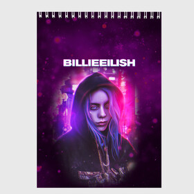 Скетчбук с принтом BILLIE EILISH | GLITCH (Z) в Тюмени, 100% бумага
 | 48 листов, плотность листов — 100 г/м2, плотность картонной обложки — 250 г/м2. Листы скреплены сверху удобной пружинной спиралью | be | billie | billie eilish | blohsh | ghoul | glitch | айлиш | билли | билли айлиш | бэрд | глитч | пайрат | пайрат бэрд