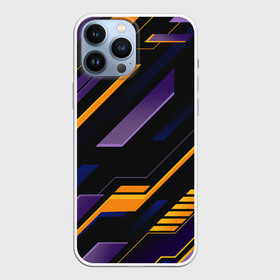 Чехол для iPhone 13 Pro Max с принтом ТЕХНО БРОНЯ | ФУТУРИЗМ в Тюмени,  |  | 3d | abstraction | geometry | hexagon | neon | paints | stripes | texture | абстракция | броня | брызги | геометрия | краски | неон | неоновый | разлом | соты | текстура