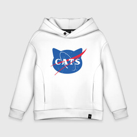 Детское худи Oversize хлопок с принтом Cats NASA в Тюмени, френч-терри — 70% хлопок, 30% полиэстер. Мягкий теплый начес внутри —100% хлопок | боковые карманы, эластичные манжеты и нижняя кромка, капюшон на магнитной кнопке | animal | cat | cute | kitty | meow | nasa | space | друг | животные | киска | кися | китти | космос | кот | котенок | котик | котэ | кошечка | кошка | мур | мяу | питомец