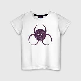 Детская футболка хлопок с принтом кумоко в Тюмени, 100% хлопок | круглый вырез горловины, полуприлегающий силуэт, длина до линии бедер | anime | kumo desu ga | nani ka | so i’m a spider | so what | аниме | да | и что | кумоко | я паук