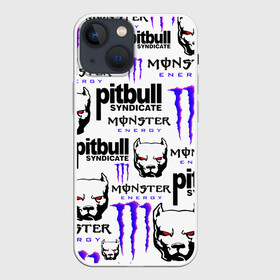 Чехол для iPhone 13 mini с принтом PITBULL SYNDICATE X MONSTER в Тюмени,  |  | Тематика изображения на принте: games | monster energy | pitbull syndicate | игры | питбудь синдикат | питбуль | разработчик игр | собака | энергетик. | эрик давидыч