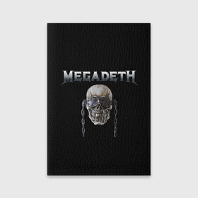 Обложка для паспорта матовая кожа с принтом Megadeth в Тюмени, натуральная матовая кожа | размер 19,3 х 13,7 см; прозрачные пластиковые крепления | Тематика изображения на принте: megadeth | rock | trash metal | мега | мегадетх | метал | рок