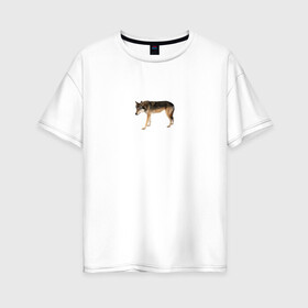 Женская футболка хлопок Oversize с принтом Цитаты волка в Тюмени, 100% хлопок | свободный крой, круглый ворот, спущенный рукав, длина до линии бедер
 | auf | ауф | волк | волк мем | волчьи мемы | двач мем | мем | пикабу мем | цитата волка