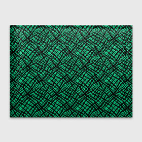 Обложка для студенческого билета с принтом Абстрактный зелено-черный узор в Тюмени, натуральная кожа | Размер: 11*8 см; Печать на всей внешней стороне | Тематика изображения на принте: абстрактный | зеленый | креативный камуфляж | линии | молодежный | полосатый | черный