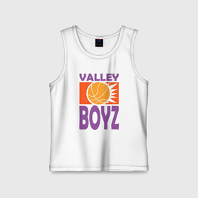 Детская майка хлопок с принтом Valley Boyz в Тюмени,  |  | basketball | mvp | nba | phoenix | sport | streetball | suns | аризона | баскетбол | игра | крис пол | мяч | нба | санс | спорт | стритбол | тренер | финикс | чемпион