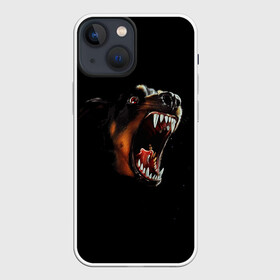 Чехол для iPhone 13 mini с принтом РОТВЕЙЛЕР в Тюмени,  |  | animal | dog | evil | fury | домашние | животные | звери | злой | зубы | клыки | пасть | пес | ротвейлер | собака | ярость