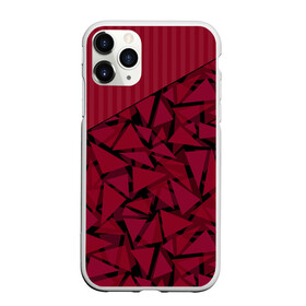 Чехол для iPhone 11 Pro Max матовый с принтом Красный комбинированный узор  в Тюмени, Силикон |  | Тематика изображения на принте: абстрактный | в полоску | геометрический | красный | полосатый | современный