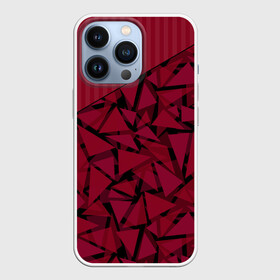Чехол для iPhone 13 Pro с принтом Красный комбинированный узор в Тюмени,  |  | Тематика изображения на принте: абстрактный | в полоску | геометрический | красный | полосатый | современный