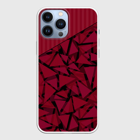 Чехол для iPhone 13 Pro Max с принтом Красный комбинированный узор в Тюмени,  |  | Тематика изображения на принте: абстрактный | в полоску | геометрический | красный | полосатый | современный