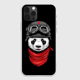 Чехол для iPhone 12 Pro Max с принтом Панда Танкист  в Тюмени, Силикон |  | animal | funny | panda | военный | животные | звери | милые | очки | панда | прикол | хипстер