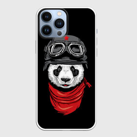 Чехол для iPhone 13 Pro Max с принтом Панда Танкист в Тюмени,  |  | animal | funny | panda | военный | животные | звери | милые | очки | панда | прикол | хипстер