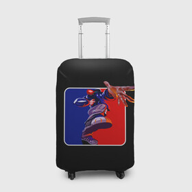 Чехол для чемодана 3D с принтом Logo LB в Тюмени, 86% полиэфир, 14% спандекс | двустороннее нанесение принта, прорези для ручек и колес | alternative | limp bizkit | limpbizkit | metall | music | rock | альтернатива | лимп бизкит | лимпбискит | металл | музыка | рок | фред дёрст