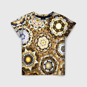 Детская футболка 3D с принтом Калейдоскоп детства в Тюмени, 100% гипоаллергенный полиэфир | прямой крой, круглый вырез горловины, длина до линии бедер, чуть спущенное плечо, ткань немного тянется | геометрия | калейдоскоп | калейдоскоп детства | узоры | цветы | шестеренки