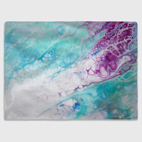 Плед 3D с принтом Цветная морская пена в Тюмени, 100% полиэстер | закругленные углы, все края обработаны. Ткань не мнется и не растягивается | абстракция | волна | море | мрамор | пена | пузыри