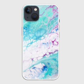Чехол для iPhone 13 с принтом Цветная морская пена в Тюмени,  |  | Тематика изображения на принте: абстракция | волна | море | мрамор | пена | пузыри