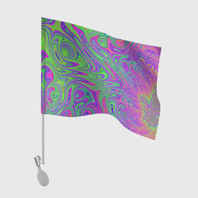 Флаг для автомобиля с принтом Неоновый абстрактный узор в Тюмени, 100% полиэстер | Размер: 30*21 см | абстракция | искусство | узор | яркий