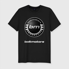 Мужская футболка хлопок Slim с принтом BALTMOTORS / БАЛТМОТОРС в Тюмени, 92% хлопок, 8% лайкра | приталенный силуэт, круглый вырез ворота, длина до линии бедра, короткий рукав | baltmotors | motorcycle | motosport | racing | speed | sport | байк. | балтмоторс | гонки | двигатель | мото | мотокросс | мотоспорт | мототриал | мотоцикл | скорость | спорт